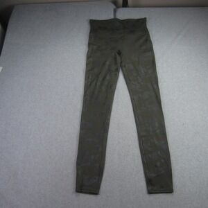 SPANX Leggings Womens Medium‎ Green Camo Compression Athleisure Yoga Casual